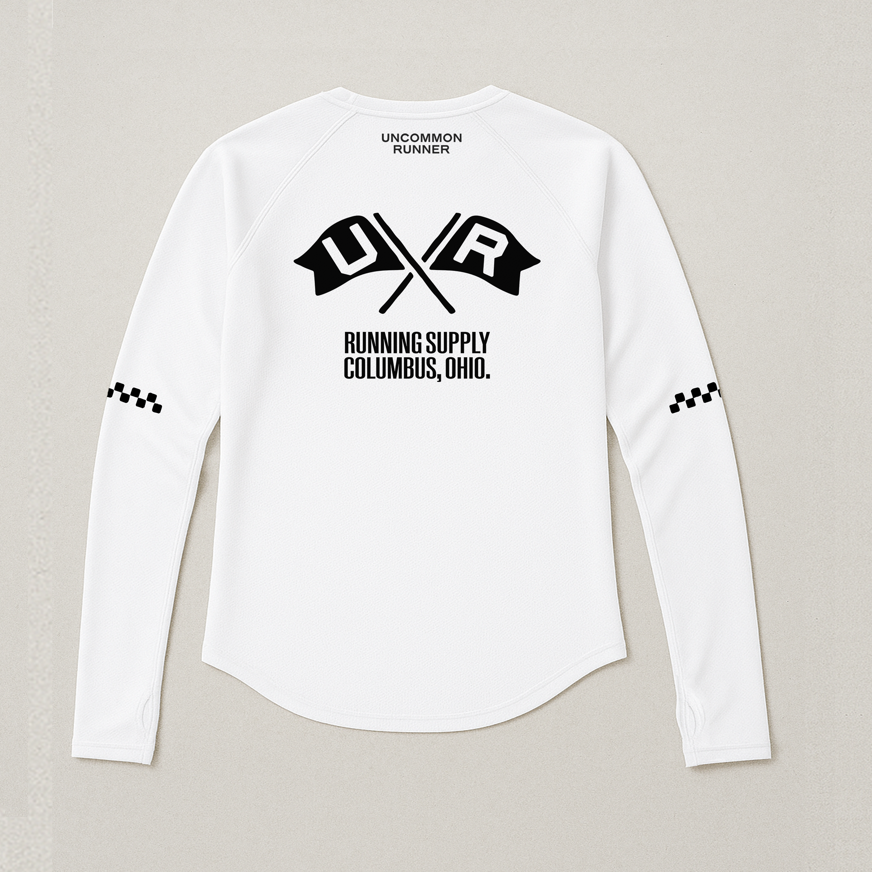 Long Sleeve TempoTech™ Running Tee - Vintage Flag - Uncommon Runner