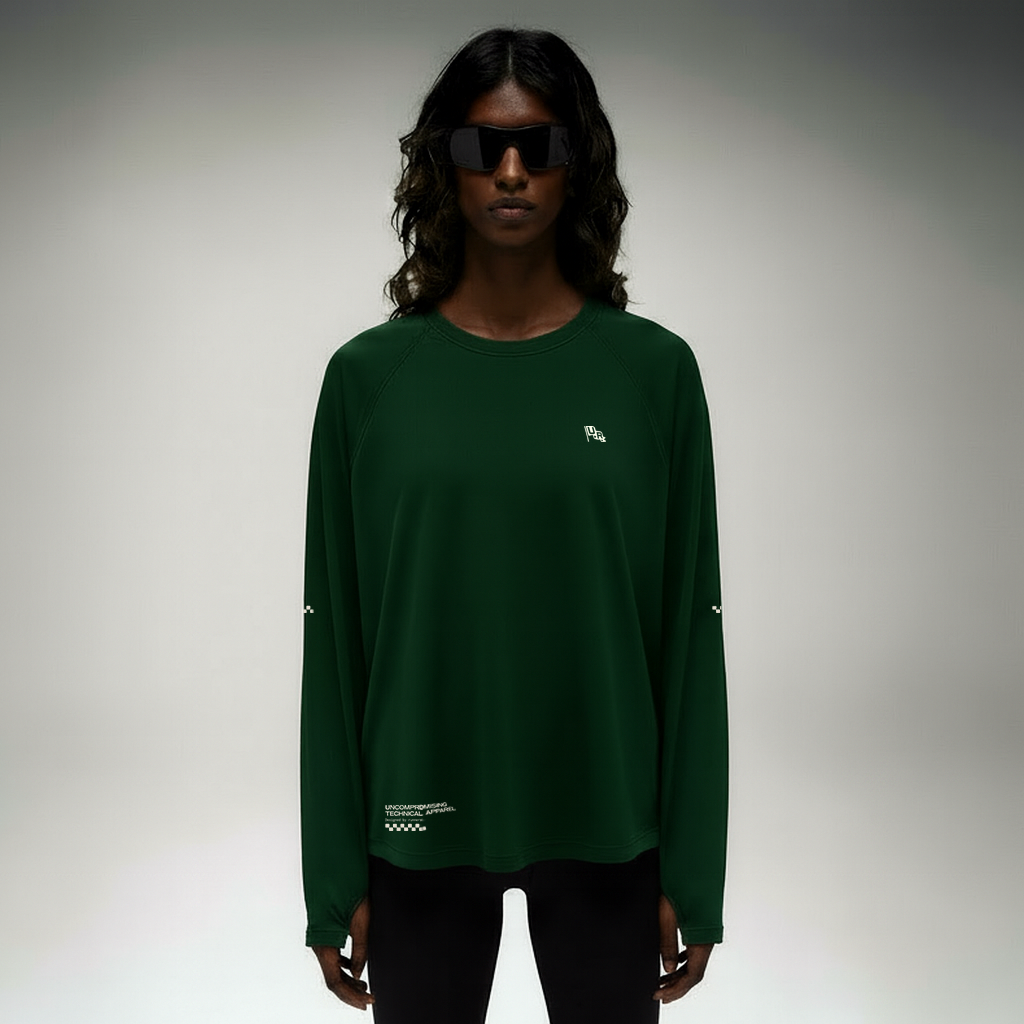 Long Sleeve TempoTech™ Running Tee W - Racing Green