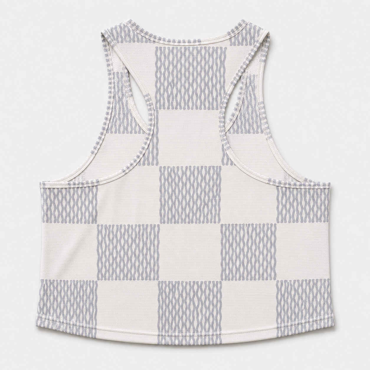 Women's Curisma Crop Singlet - Checker - Uncommon Runner