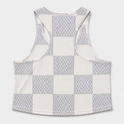 Women's Curisma Crop Singlet - Checker - Uncommon Runner