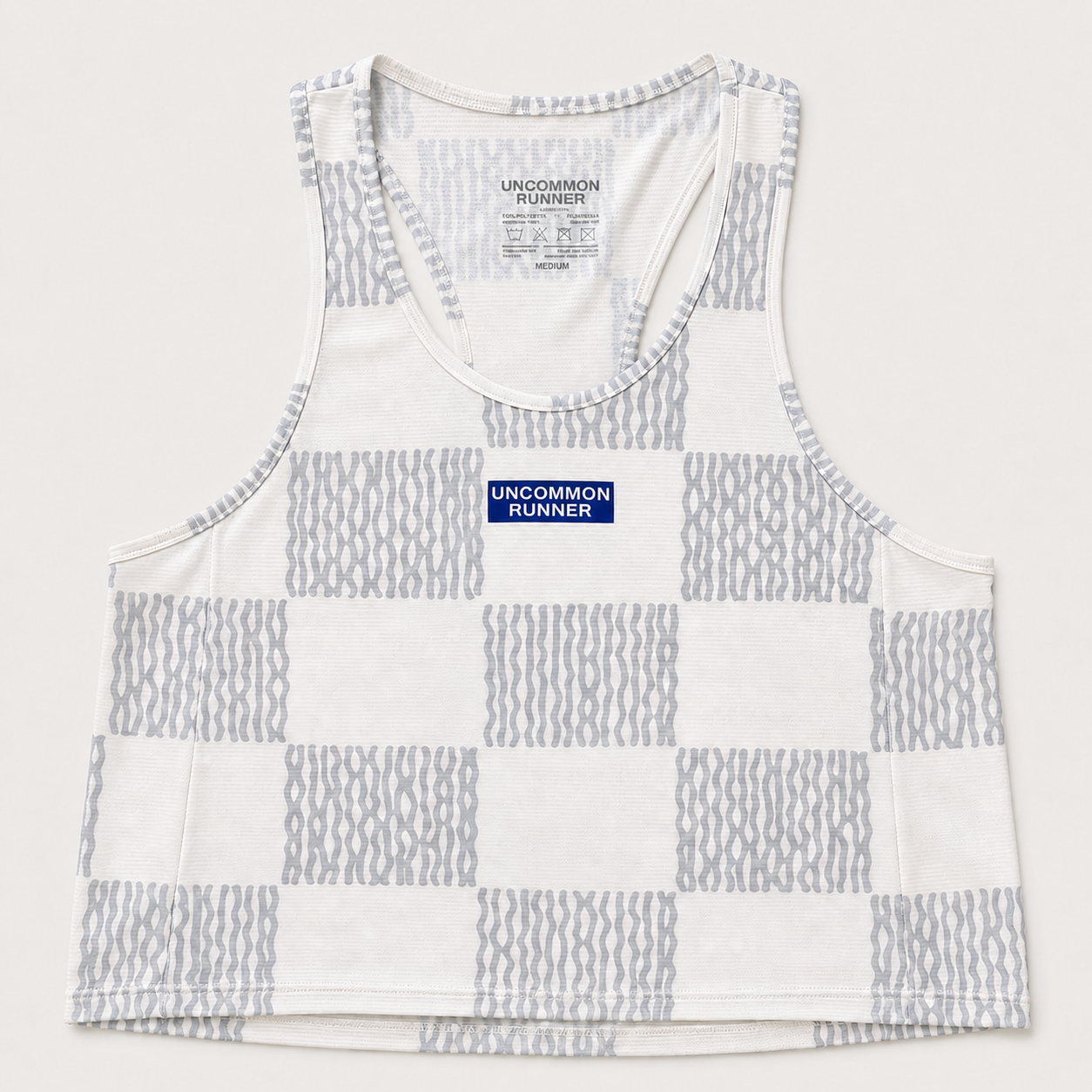 Women's Curisma Crop Singlet - Checker - Uncommon Runner