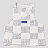 Women's Performance Crop Running Singlet – Curisma Checker