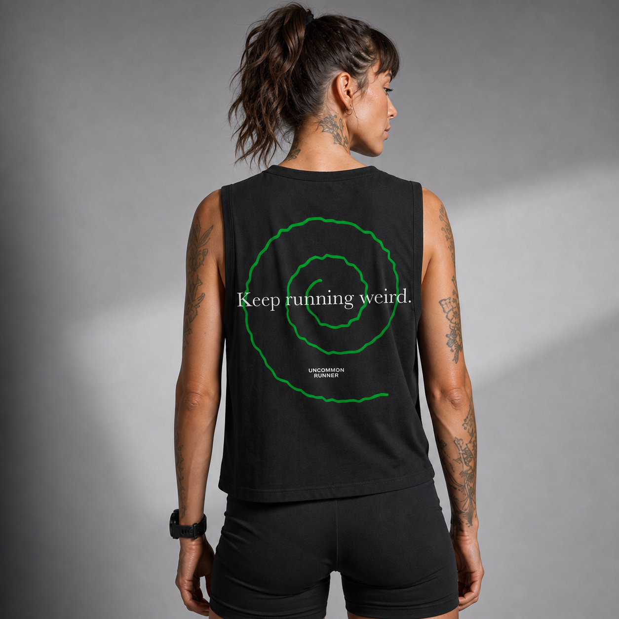 Keep Running Weird Crop Tank - Uncommon Runner
