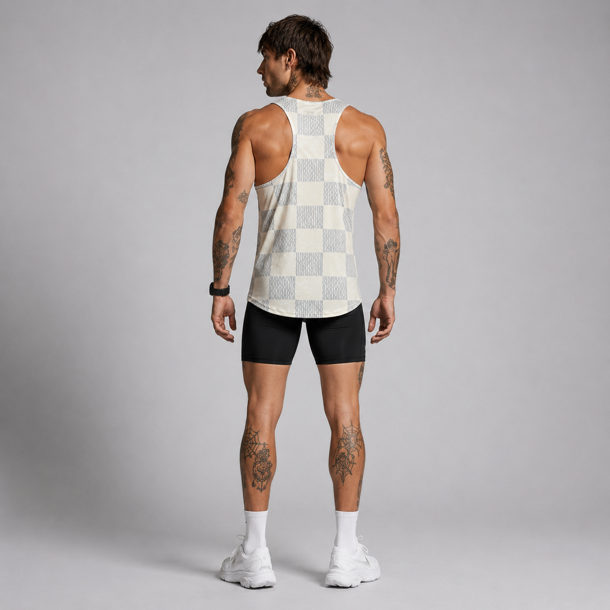 Men's Turismo Singlet - Checker - Uncommon Runner
