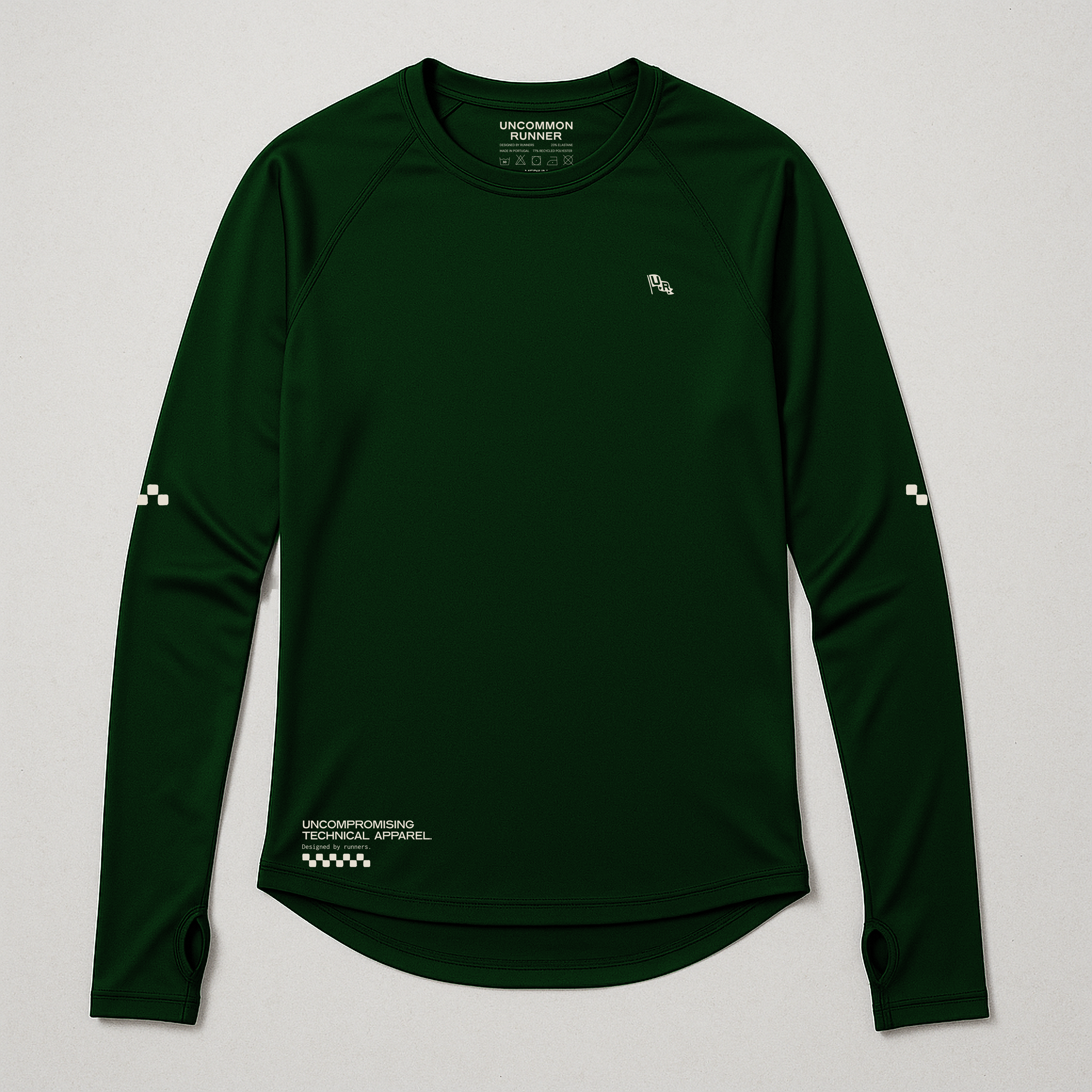 Long Sleeve TempoTech™ Running Tee - Emerald - Uncommon Runner