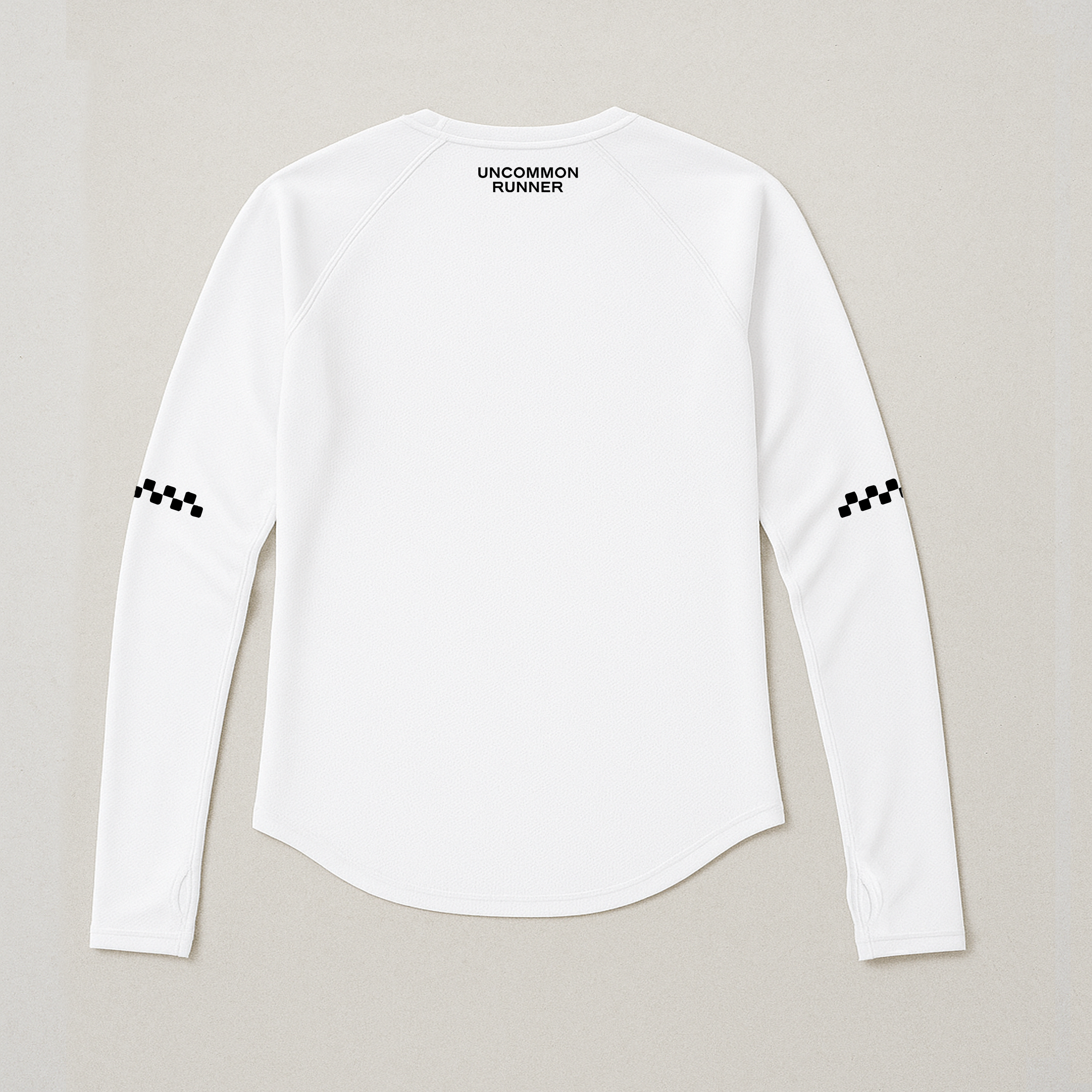 Long Sleeve TempoTech™ Running Tee - White - Uncommon Runner